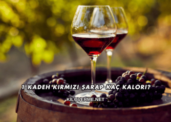 1 Kadeh Kırmızı Şarap Kaç Kalori?