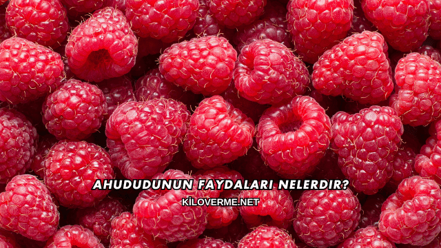 Ahududunun Faydaları Nelerdir?