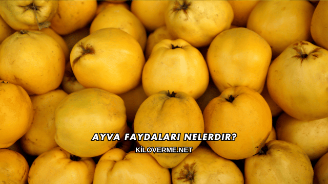 Ayva Faydaları Nelerdir?
