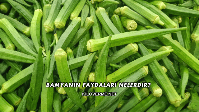 Bamyanın Faydaları Nelerdir?