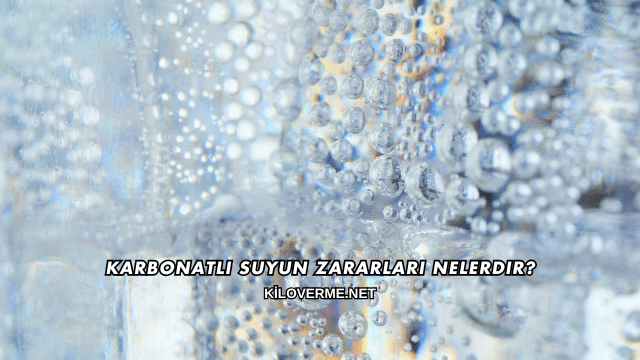 Karbonatlı Suyun Zararları Nelerdir?