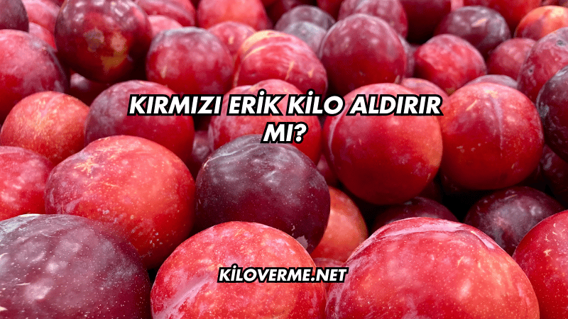 Kırmızı Erik Kilo Aldırır mı?
