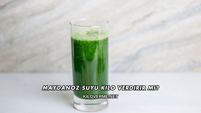 Maydanoz Suyu Kilo Verdirir mi?