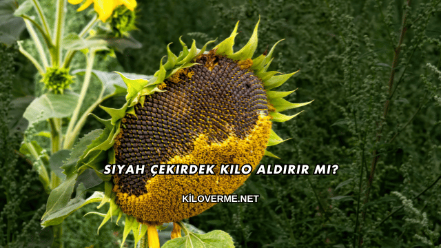 Siyah Çekirdek Kilo Aldırır mı?