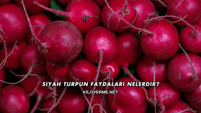 Siyah Turpun Faydaları Nelerdir?