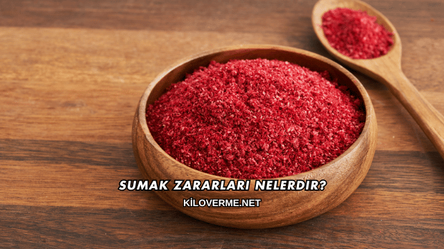 Sumak Zararları Nelerdir?