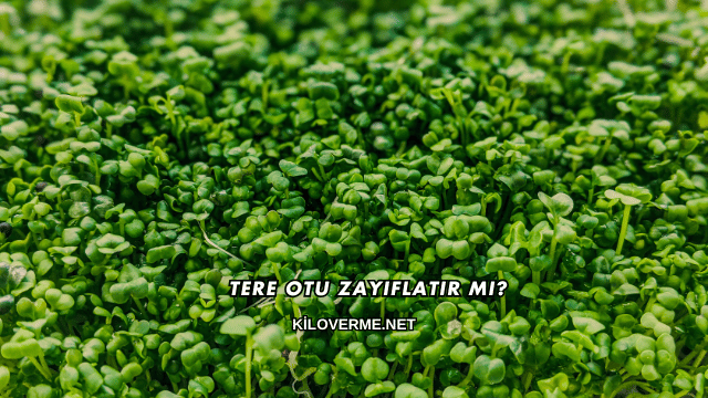 Tere Otu Zayıflatır mı?
