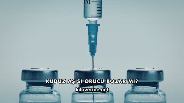 Kuduz Aşısı Orucu Bozar mı?